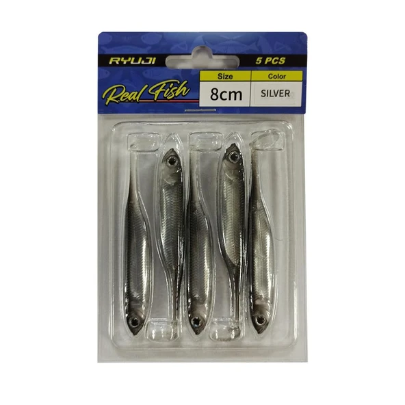 Ryuji Real Fish 8cm LRF Silikon Yem 5ad - 4