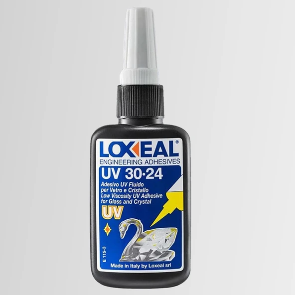 Loxeal UV 30-24 Yüksek Mukavemetli UV Cam Yapıştırıcısı 50 ML