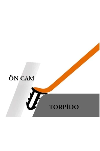 Birben Araç Torpido Yalıtım Fitili Cam Arası Düşme Engelliyici Fitil 3 Tırnaklı - Resim 5