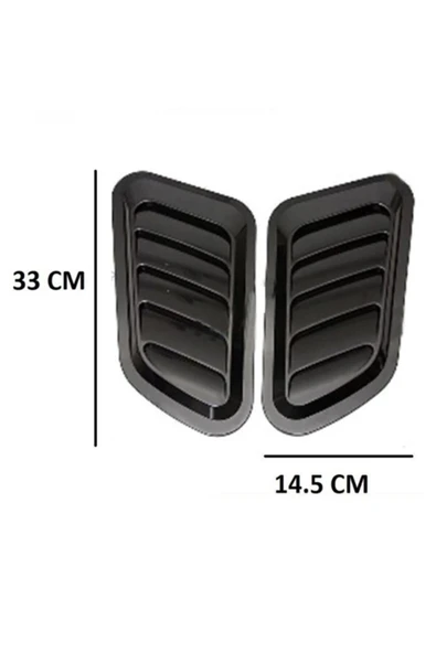 Birben Chevrolet Cruze 2013-2016 Kaput Üstü Havalandırma Scoop 2 Li Piona Black Ithal - Resim 3