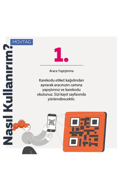 Birben Araç Kare Kod Numaratör Oto Karekod  Cam Etiketi Araç Akıllı Barkod  Etiket - Resim 2