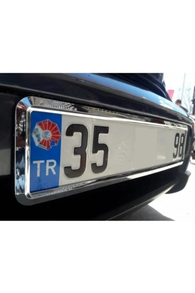 Birben 2 Adet Nikelajlı Plakalık Yeni Nesil Krom Plakalık 1 Takım 2 Adet