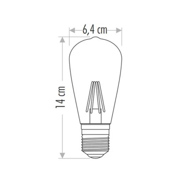 Cata 8W Edison LED Ampul ST-64 Günışığı E27 CAT CT-4353 - 2