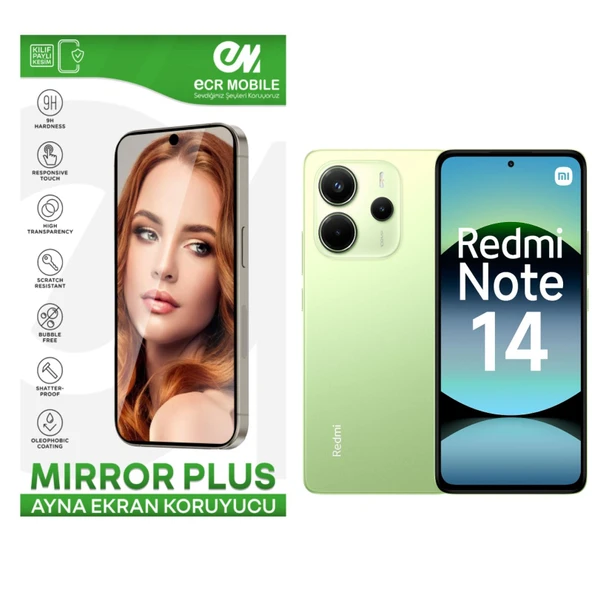 Redmi Note 14 ile Uyumlu Esnek Ayna(Mirror) 9H Nano Ekran Koruyucu