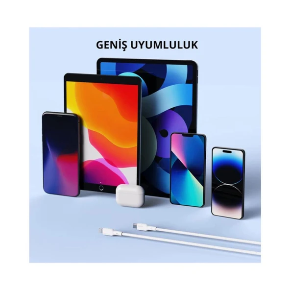 Aukey CB-NCL1-WH 480Mbps Type-C Lightning Kablosu 1.8 metre - 3