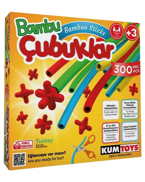 Kumtoys Bambu Çubukları 300 Parça RD5462