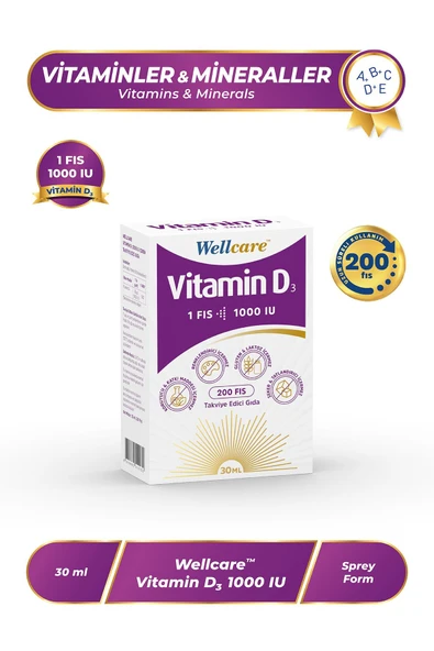 Wellcare Vitamin D3 1000 IU 30 ml