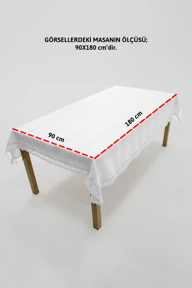 Defne Leke Tutmaz Masa Örtüsü 160x220 - Krem - 6