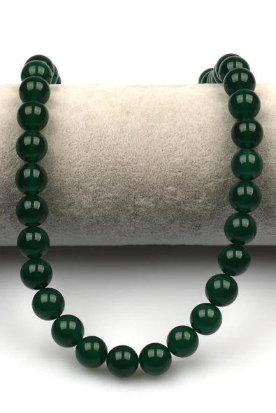 Yeşil Akik Doğal Taş Dizi 10 mm Küre Kesim - Resim 2