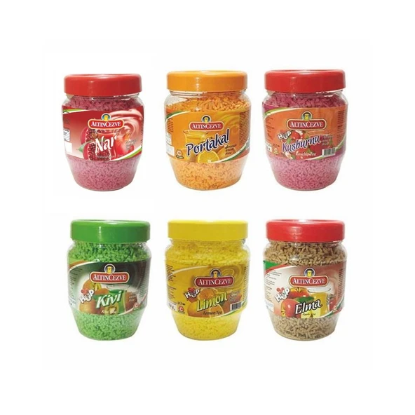 Altıncezve Granül Oralet 6'lı Paket 300Gr x 6 Adet (Portakal,Limon,Kuşburnu,Kivi,Elma,Nar)