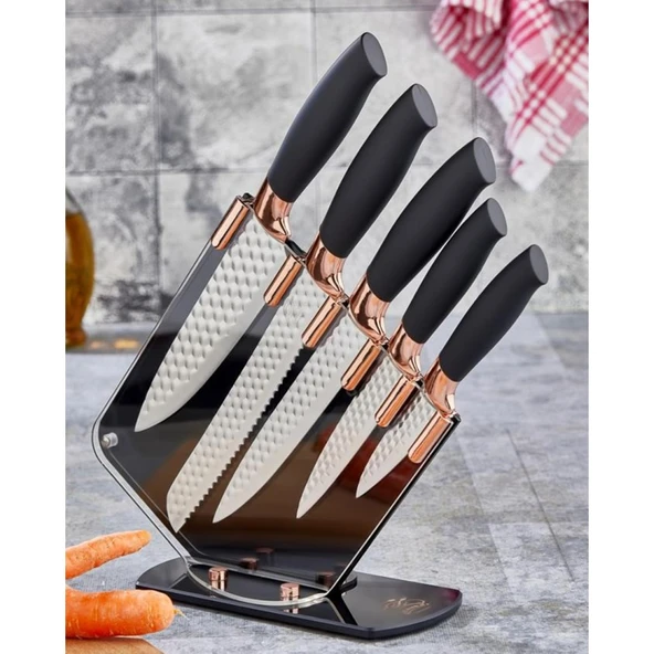 COOKER CKR2819 6PRÇ LÜX BIÇAK SETİ ROSE
