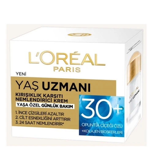 LOreal Paris Paris Yaş Uzmanı 30+ Kırışıklık Karşıtı Nemlendirici Krem 50 Ml