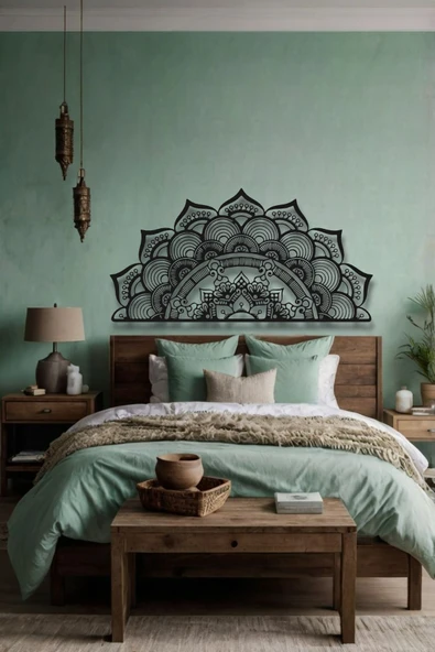 MANDALA DESENLİ METAL DUVAR DEKORU - 4