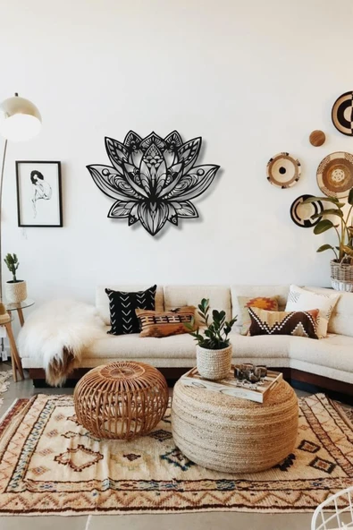 MANDALA LOTUS ÇİÇEĞİ METAL DUVAR DEKORU - 2