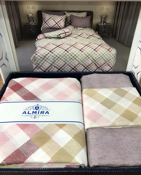Royam Almira Pamuklu Çift Kişilik Kutulu Nevresim Takımı - 2