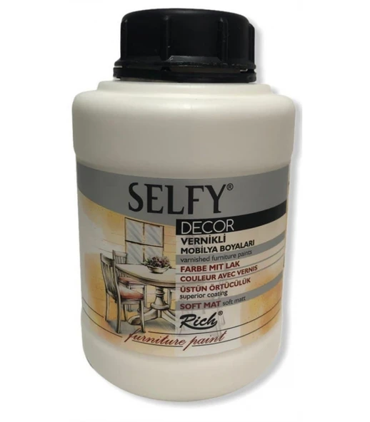 Rich Selfy Decor Vernikli Mobilya Boyası 1250 cc Antik Beyaz