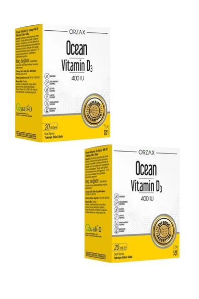 Ocean Vitamin D3 400 IU Sprey 20 ml x 2 Adet