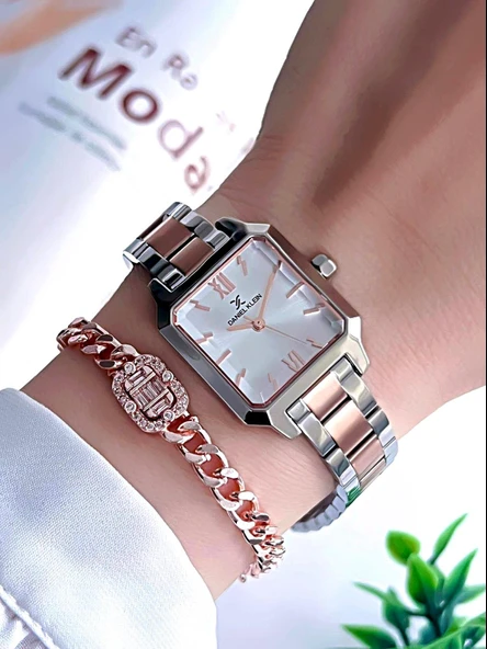 Daniel Klein Çelik Kordon 3 Atm Suya Dayanıklı Özel Tasarım Kadın Kol Saat+Bileklik VS.BLKT.0123 ürün görseli