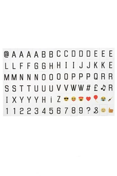 Kişiye Özel Yazılabilen LED Pano – A4 Lightbox Mesaj Panosu, 90 Harf + Renkli Emoji Setli - 2