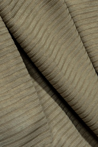 Mikrofiber Şönil Fitilli Minimalist Koltuk Örtüsü -175x300 cm Large, Çift Taraflı, Kaymaz, Terletmez Kapuçino - 4