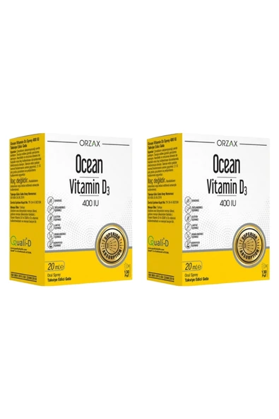 Ocean Vitamin D3 400 IU Sprey 20 ml x 2 Adet - 2