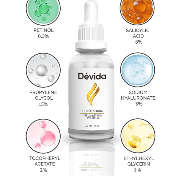 Sérum Premium Au Rétinol, Anti-Rides & Anti-Âge, Illuminateur – Xella Series A220 - Resim 5