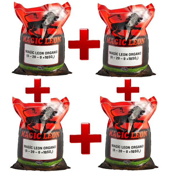 Organiksa Magic Leon 8-20-0+ 10 SO3 - 4x25 Kg Toplam 100 Kg