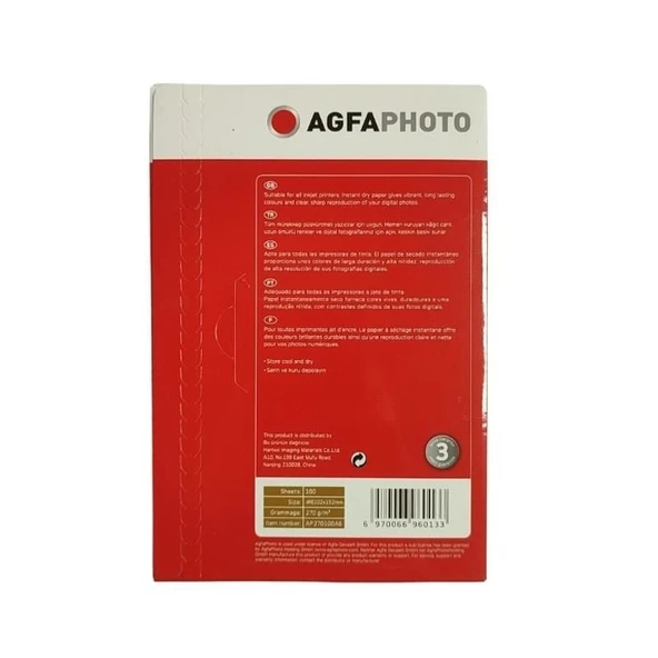 Agfa Photo Paper High Glossy 10x15 (4R) 270gr (100 Adet) - Resim 8