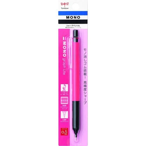 Tombow Mono Graph Lite Mekanik Kurşun Kalem 0,5Mm Blisterli Neon Pembe