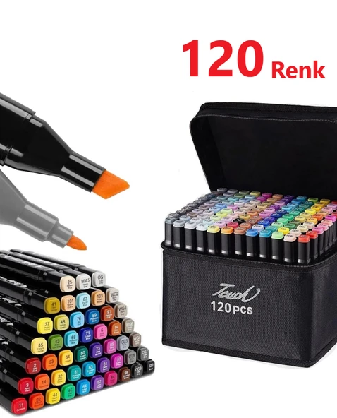 Touch Çift Uçlu Fosforlu Kalem 120 Renk Art Marker