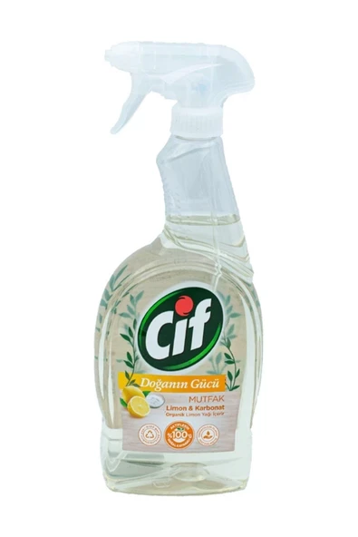 Cif Doğanın Gücü Mutfak Limon ve Karbonat Sprey Temizleyici 750 ml - 3