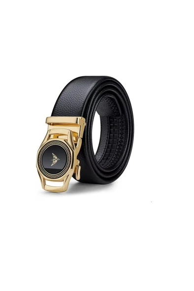 WİLLİAMPOLO Hakiki Deri Erkek Gold Tokalı Kemer - 3