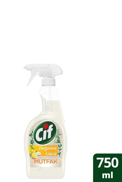 Cif Doğanın Gücü Mutfak Limon ve Karbonat Sprey Temizleyici 750 ml - 2