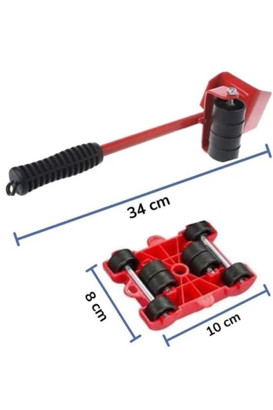 Tekerlekli Taşıma Aparatı – Çelik Gövdeli, Mobilya ve Beyaz Eşya Kaldırma Kaydırma Seti - 4