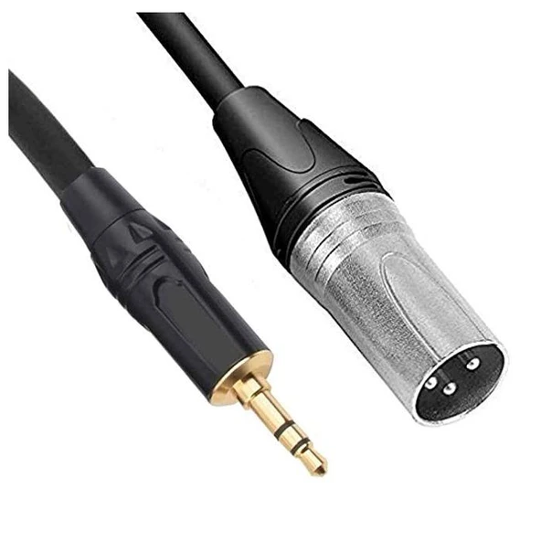 3-Pin XLR Erkek - 3,5 mm Stereo Erkek Ses Kablosu 7 metre ürün görseli