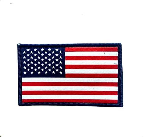 AMERİKA Bayrak Peç 11cm x 7 cm Arkası Cırtlı  - Arma -  Patch ürün görseli