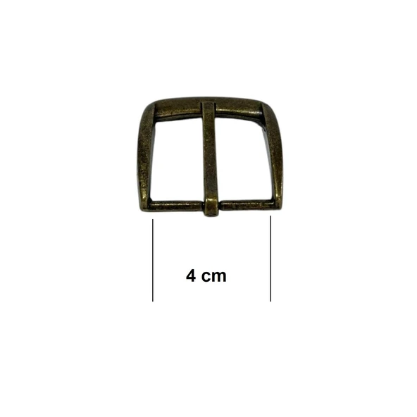 Kemer Tokası 4 cm 1 Adet Antik (Leathercraft, Deri Hobi) - 4
