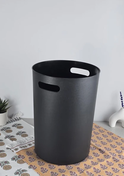 Poşet Göstermeyen Çöp Kovası - 2 Parça Plastik Çöp Kovası - Banyo, Mutfak - 8 Litre - 4