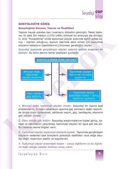 KAREKÖK YAYINLARI  Temel Sosyoloji Bilgileri Dizinli CEP KİTAP - 2