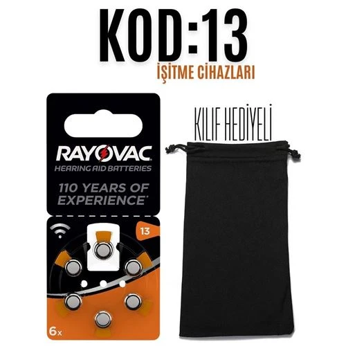 Rayovac KOD:13 İşitme Cihazı Pili Kılıfında 6 lı Set