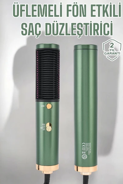 Üflemeli Fön Tarak Düzleştirici Seramik Kaplama Elektriklenme Karşıtı