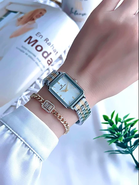 Daniel Klein Çelik Kordon 3 Atm Suya Dayanıklı Özel Tasarım Kadın Kol Saat+Bileklik VS.BLKT.0126 - Resim 2