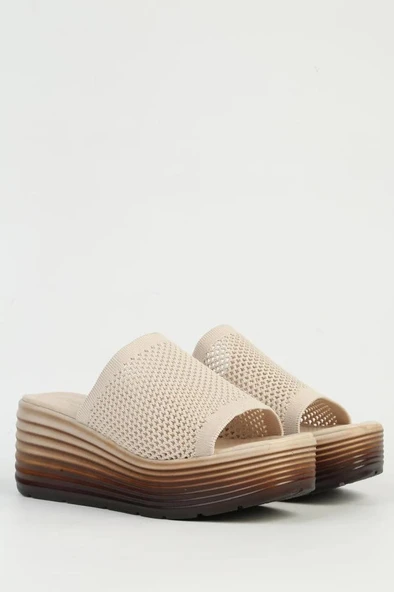 Pierre Cardin PC-54574 Dolgu Topuk Kadın Günlük Terlik - 6