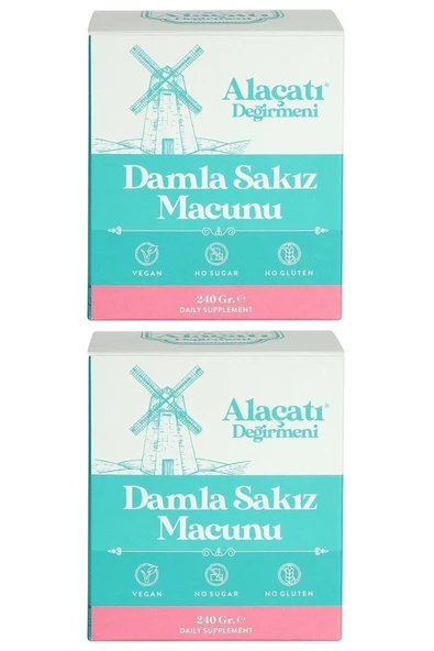 Alaçatı Değirmeni Damla Sakızlı Macun 2 x 240 gr 2'li Set