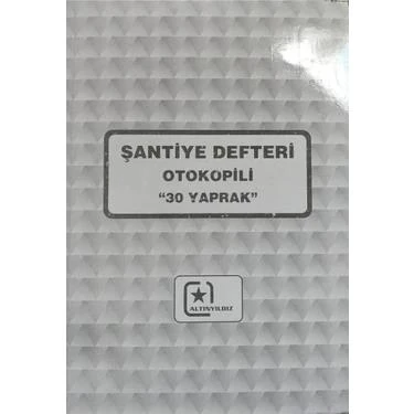 ALTINYILDIZ SANTIYE DEFTERI 20X28 3 NUSHA 30 SAYFA