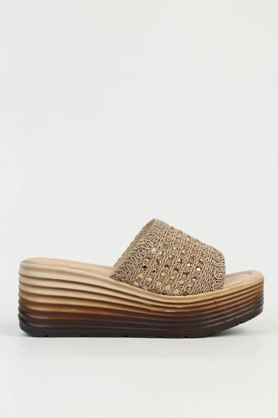 Pierre Cardin PC-54573 Dolgu Topuk Kadın Günlük Terlik - 5