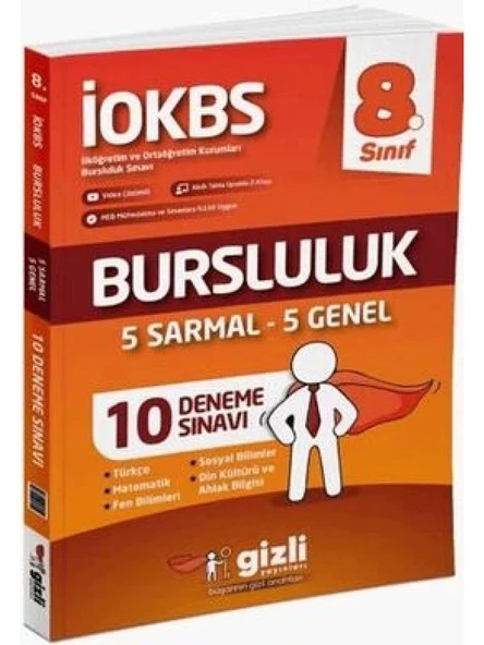 Gizli Yayınları 8. Sınıf İOKBS Bursluluk 10 Deneme Sınavı