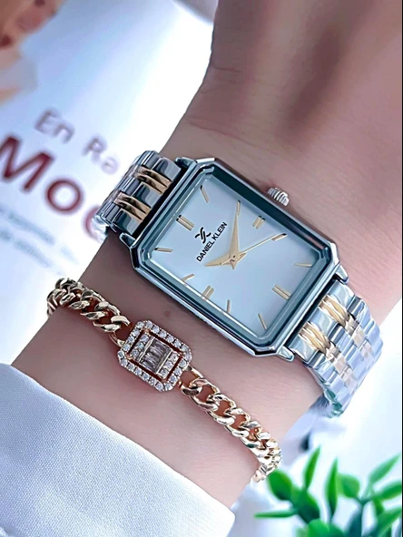 Daniel Klein Çelik Kordon 3 Atm Suya Dayanıklı Özel Tasarım Kadın Kol Saat+Bileklik VS.BLKT.0126 ürün görseli