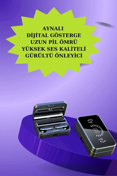Powerbank Bluetooth Kulaklık Ve Yeni Model Akıllı Saat Seti ANC Özelliği Dokunamatik - 2