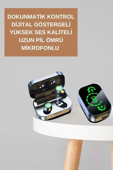 Dokunmatik Akıllı Saat Yeni Nesil Kulaklık Kampanyası Bluetooth Bağlantılı ANC Özelliği - 4